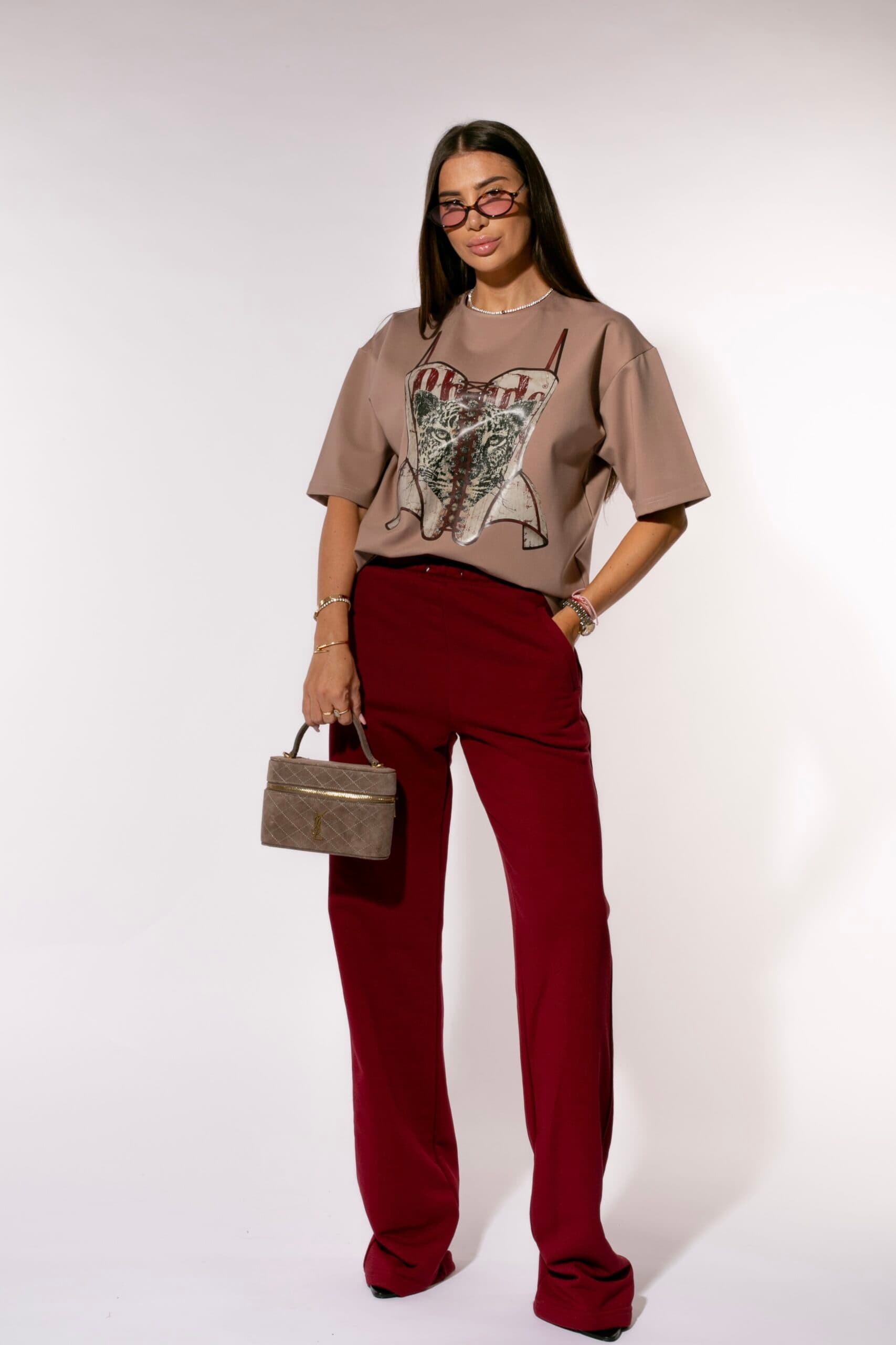 Pantalon Casual Burgundy